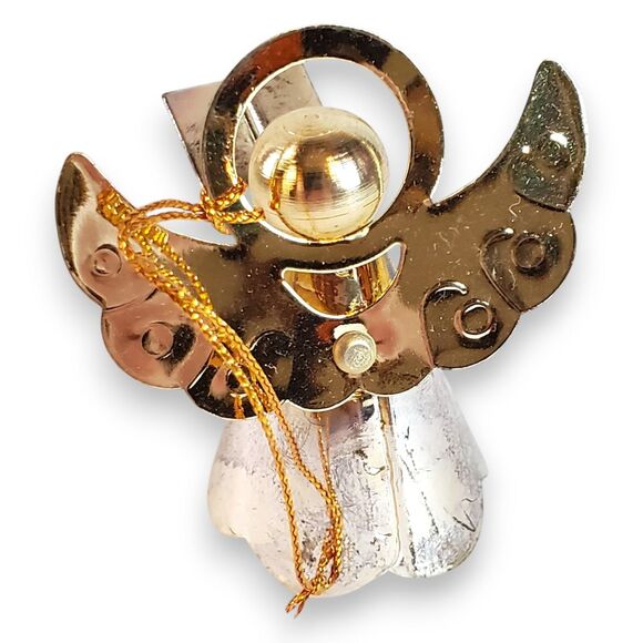 Lot of 3 VTG Angel Ornaments & Figurine Porcelain Tin Christmas Kitsch Decor - Picture 7 of 16